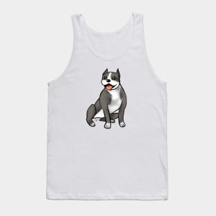 Dog - American Staffordshire Terrier - Gray and White Tank Top